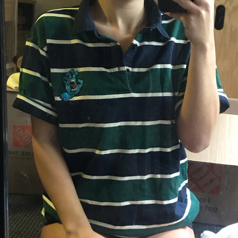 santa cruz striped polo shirt